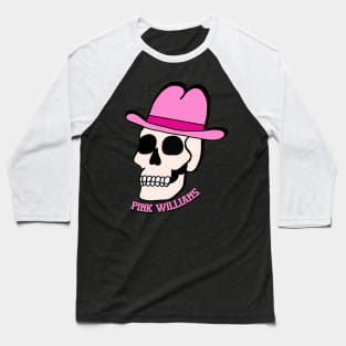 Pink Cowboy Skull Baseball T-Shirt